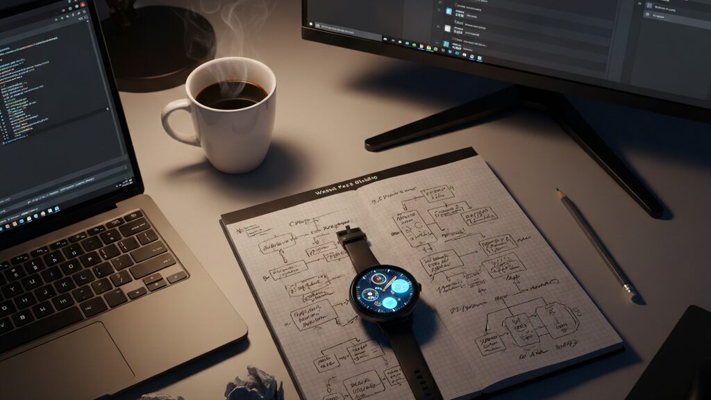 An image depicting the complexities of designing watch faces.