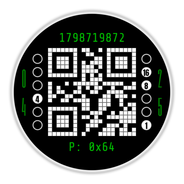 QR 21 watch face shown with its default layout.