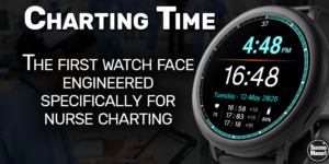 Charting Time Wear OS nurse watch face with dual 12 and 24 hour clocks